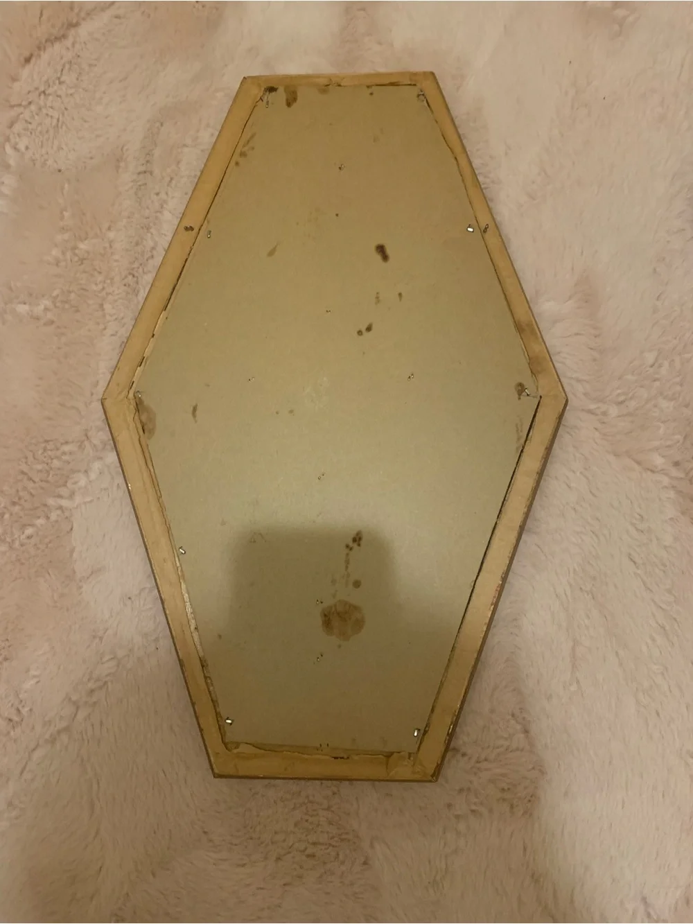 Gold Hexagonal Decorative Wall Plaque with Portrait